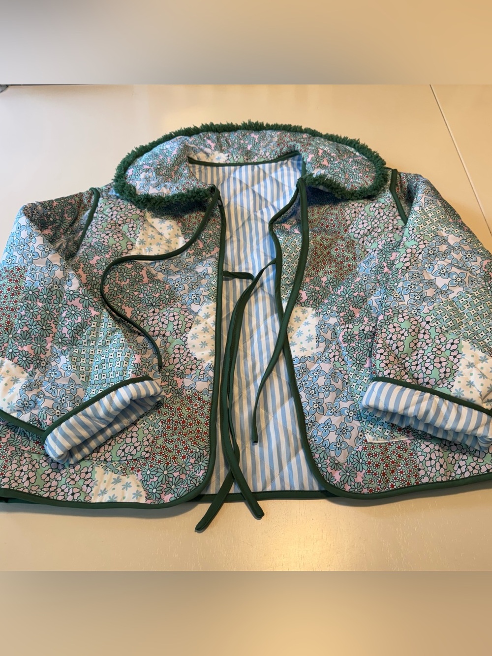 Quilted floral jacket. New condition